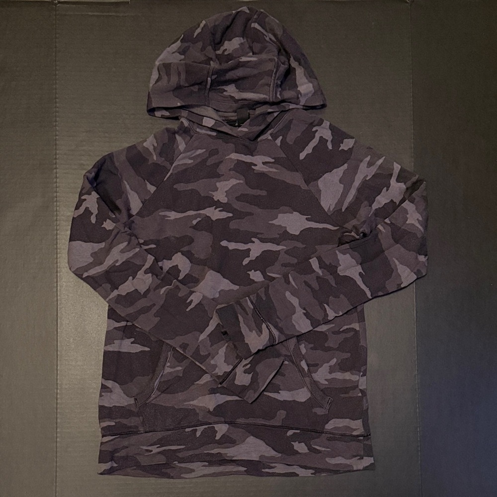 Athleta Kids Camo Hoodie - Gray and Black